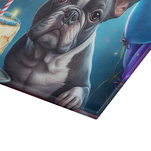 Planche À Découper Frenchie Birthday Bash : Un mignon Bulldog françai (Coin)