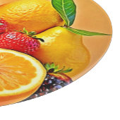 Planche À Découper Fresh Bounty: Vibrant Fruit Harvest Design  (Coin)