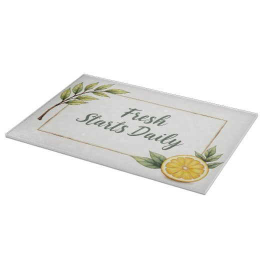 Planche À Découper Fresque Commence Quotidien Planche de Coupe En Ver (Coin)