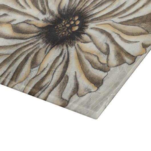 Planche À Découper Fresque de Flowerhead sur l'arrière - plan (Coin)