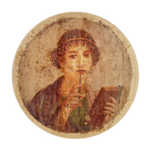 Planche À Découper Fresque de Sappho à Pompéi (Devant)