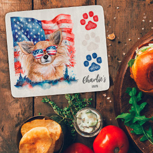 Planche À Découper Friandise pour chien Chihuahua à longs poils Rouge