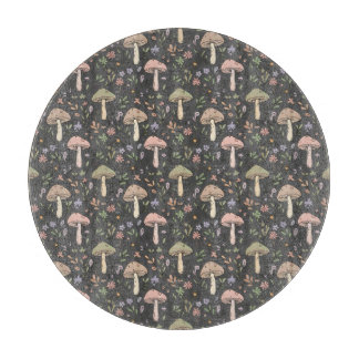Planche À Découper Fromage rond en forme de cercle en charbon de bois
