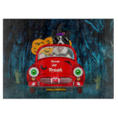 Planche À Découper Frontière Collie Chien Conduite Voiture Effrayant  (Devant)