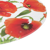 Planche À Découper Frontière horizontale avec le pavot rouge (Coin)