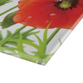 Planche À Découper Frontière horizontale avec le pavot rouge (Coin)