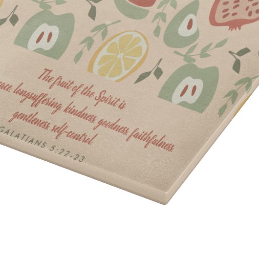 Planche À Découper Fruit de l'Esprit Écriture Abstraite (Coin)