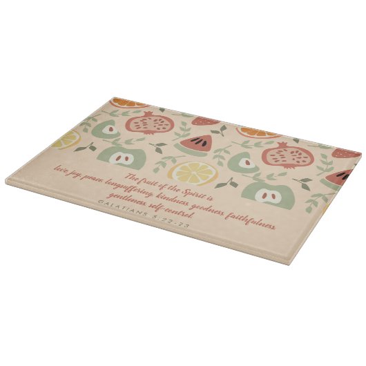 Planche À Découper Fruit de l'Esprit Écriture Abstraite (Coin)