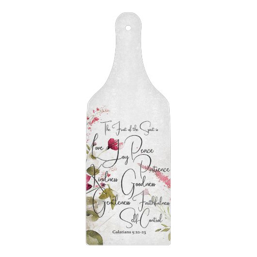 Planche À Découper Fruit de l'Esprit floral rose (Devant)