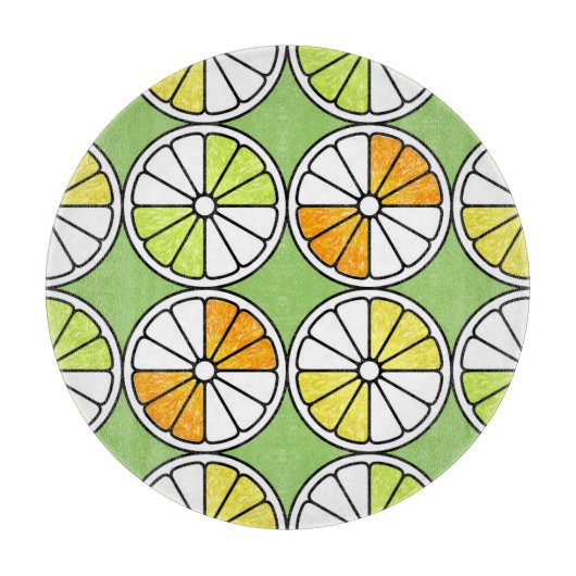 Planche À Découper Fruit De Tranches D'Agrumes, Été Sans Fruit. (Devant)