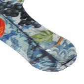 Planche À Découper Fruit d'été méditerranéen & Mosaïque Bleue Blanc (Coin)