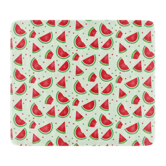 Planche À Découper Fruit Motif de pastèque Melon vert d'été (Devant)