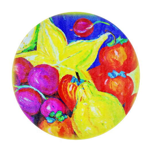 Planche À Découper Fruits brillants et Ciels stellaires. Commandez dè (Devant)