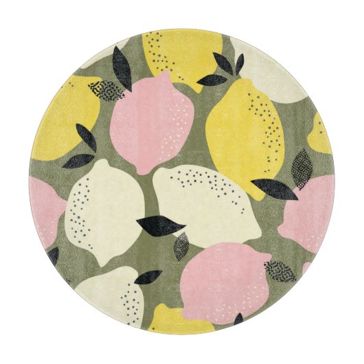 Planche À Découper Fruits d'agrumes Motif sans soudure (Devant)