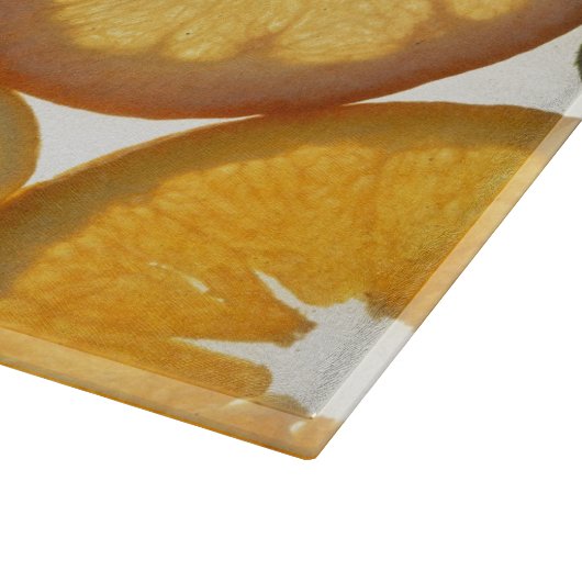 Planche À Découper Fruits d'agrumes tranches orange vert jaune blanc (Coin)