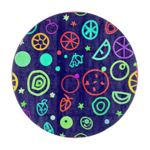 Planche À Découper Fruits de Neon Couleurs Motifs