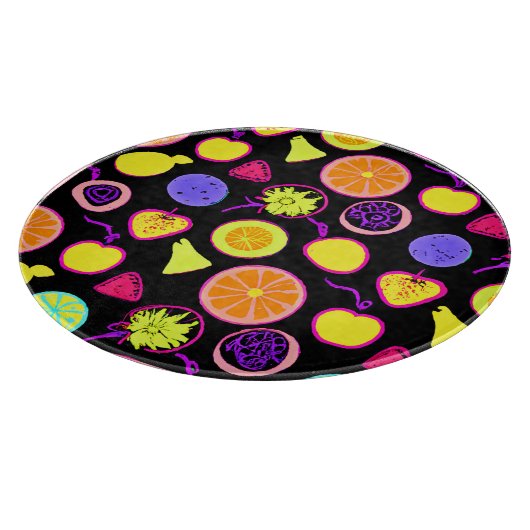 Planche À Découper Fruits de Neon Vibrants (Coin)