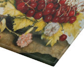 PLANCHE À DÉCOUPER FRUITS DE SAISON / CHERRIES ET CARNATIONS (Coin)