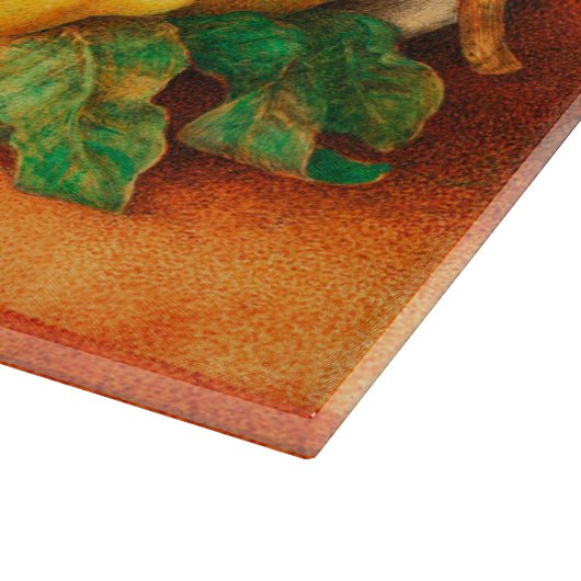 PLANCHE À DÉCOUPER FRUITS DE SAISON LÉMONS ET FLEURS BLANCHES (Coin)