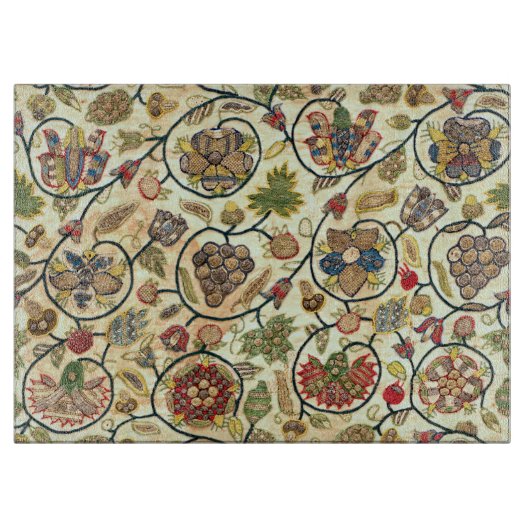 Planche À Découper Fruits et fleurs de broderie (Devant)