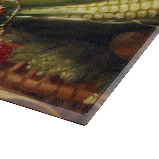 Planche À Découper Fruits et légumes encore en vie (Coin)