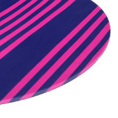 Planche À Découper Fuchsia et bleu marine cinq bandes motif (Coin)