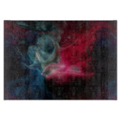 Planche À Découper fumée rose et bleue abstraite (Devant)