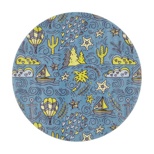 Planche À Découper Fun de voyage (Devant)