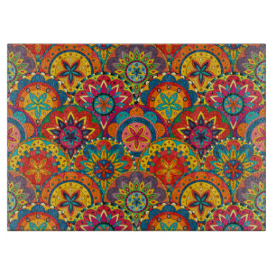 Planche À Découper Funky Retro couleur Motif Mandala
