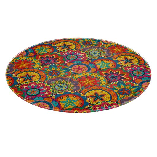 Planche À Découper Funky Retro couleur Motif Mandala (Coin)