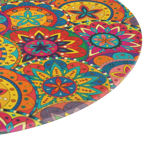 Planche À Découper Funky Retro couleur Motif Mandala (Coin)