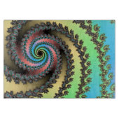 Planche À Découper Funky Spiral Pastel Rainbow Fractal (Devant)