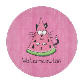 Planche À Découper Funny Chat Watermelon mignon Kids (Devant)