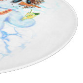 Planche À Découper Funny Cutting Board avec Snowman Surfer (Coin)