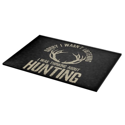 Planche À Découper Funny Hunting Quote Saying Deer Venison Elk Hunter (Coin)