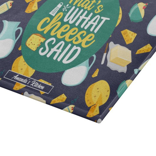 Planche À Découper Funny Pun C'est ce que Cheese dit Motif laitier (Coin)