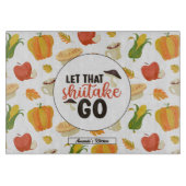 Planche À Découper Funny Shiitake Champagne Thanksgiving Motif alimen (Devant)