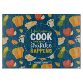 Planche À Découper Funny Shiitake meme Thanksgiving Motif d'automne (Devant)