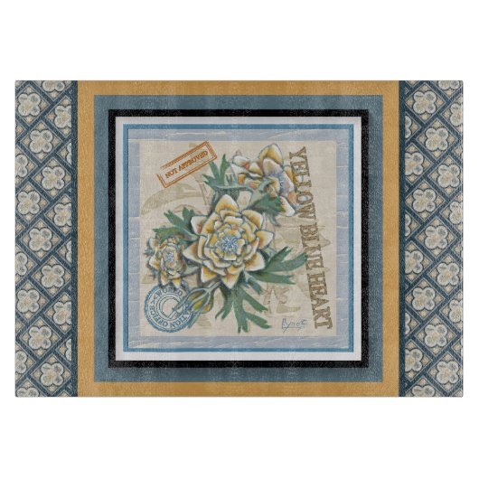 Planche À Découper G Bureau de la création Fleur jaune (Devant)