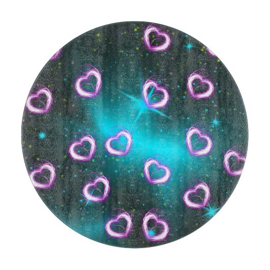 Planche À Découper Galaxie de coeur (Devant)