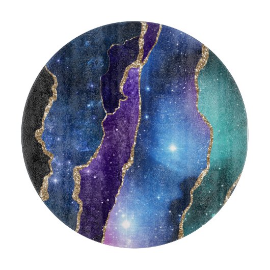 Planche À Découper Galaxy Agate Série Design 13  (Devant)