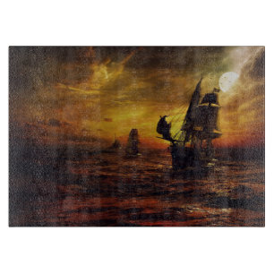 Planche À Découper Galeons à Pleine Voile
