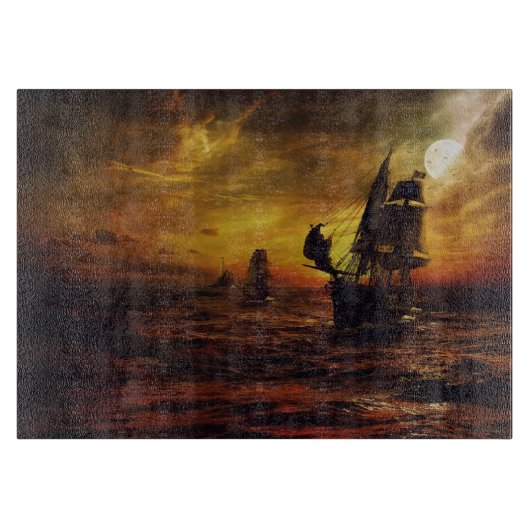 Planche À Découper Galeons à Pleine Voile (Devant)