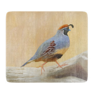 Planche À Découper Gambrel's Quail Painting Original Bird Art
