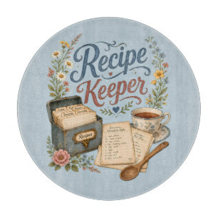 Planche À Découper Garde-recettes Floral Vintage Cottagecore