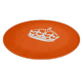 Planche À Découper GARDER CALM CROWN sur Orange Personnaliser it (Coin)