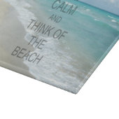 Planche À Découper Gardez le calme et pensez à la plage (Coin)