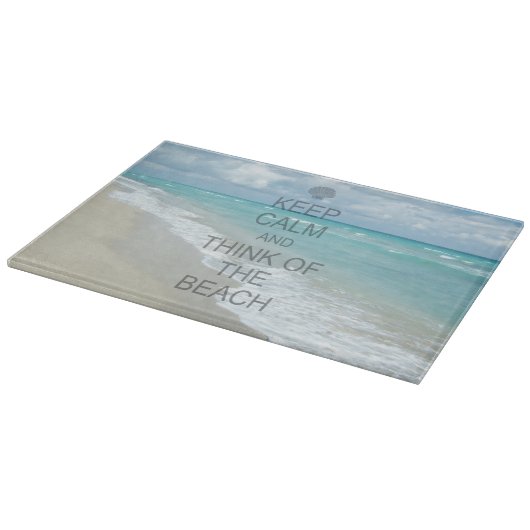 Planche À Découper Gardez le calme et pensez à la plage (Coin)