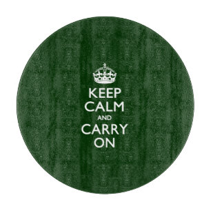 PLANCHE À DÉCOUPER GARDEZ LE CALME ET PORTEZ LE VERT