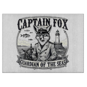 Planche À Découper Gardien des mers Capitaine Renard Dessin nautique